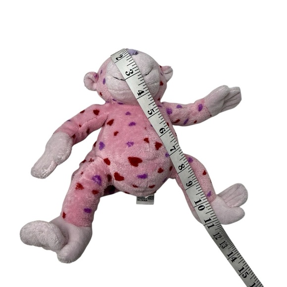 GANZ Webkinz  Plush Love Monkey  11"  Stuffed Pink Red & Purple Hearts No Code - Picture 8 of 10